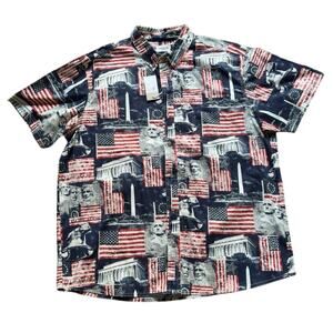 American Legacy Shirt 2XL – USA Patriotic Print – Retro Style 100% Cotton – NWT